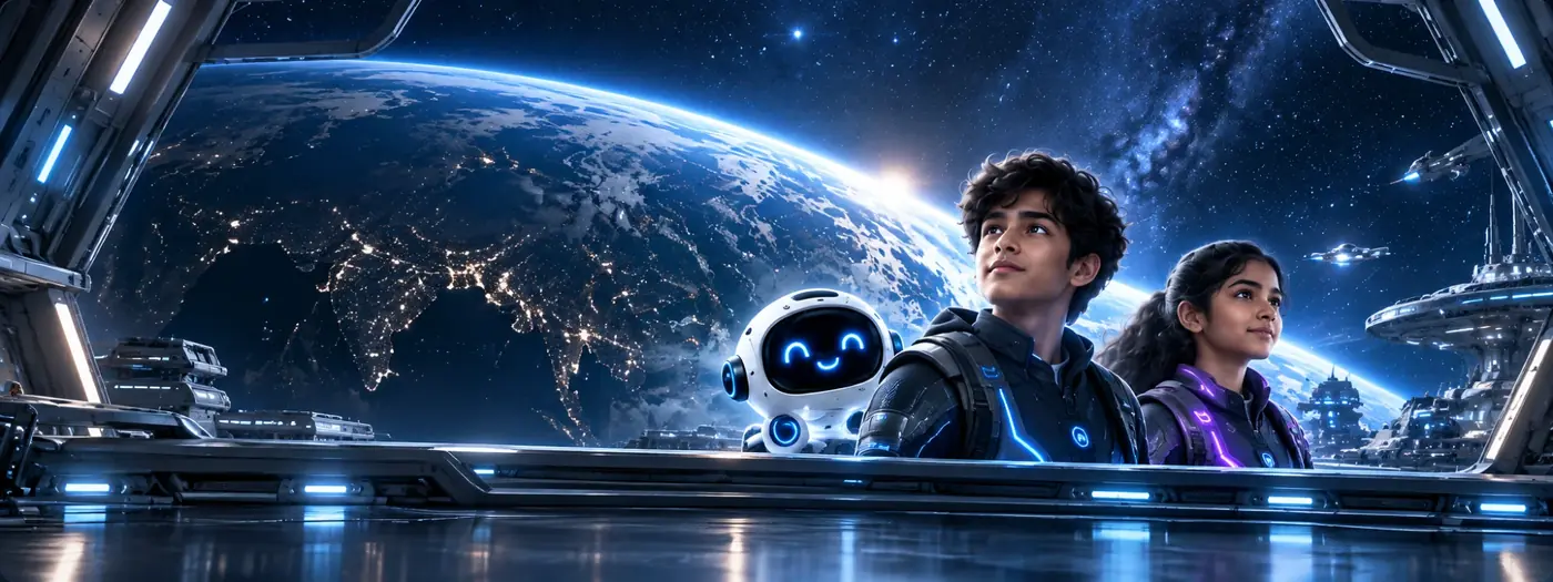 Learnorama explorers and NOVA on a mission above Earth